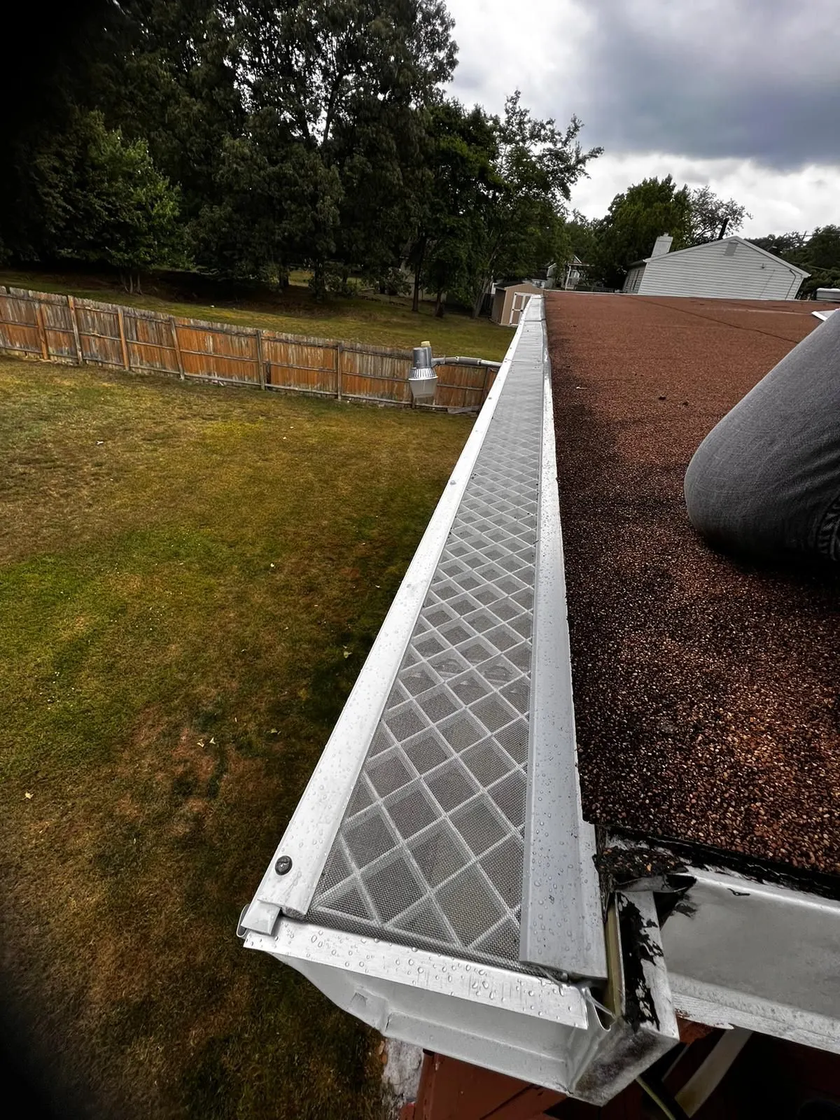 Gutter protection installation project
